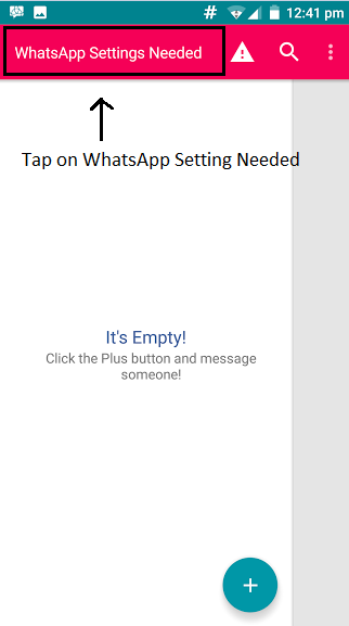 WhatsApp Settings Needed