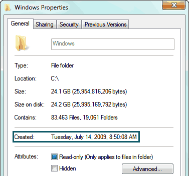 Windows-Installation-Date-Using-Windows-Folder