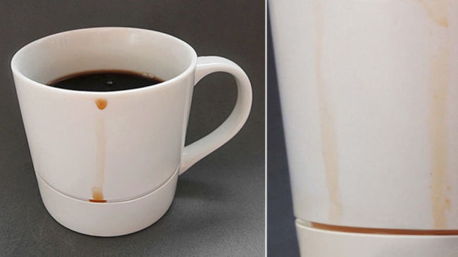 A mug that catches drips