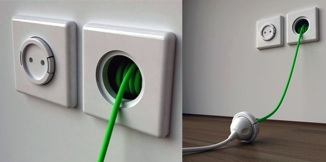 Wall socket with core extension built-in